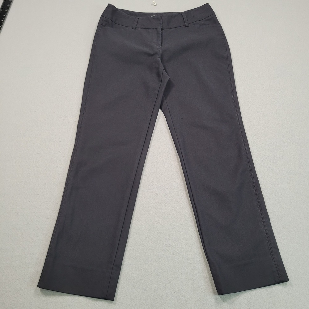 White House Black Market Womens Slim Ankle Pants Black Size‎ 2R Dress Trousers